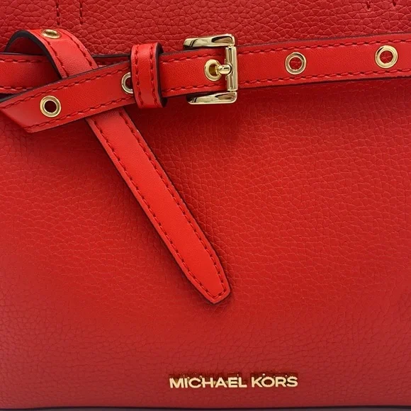 MICHAEL KORS EMILIA SMALL SATCHEL DARK SANGRIA - Picture 13 of 15